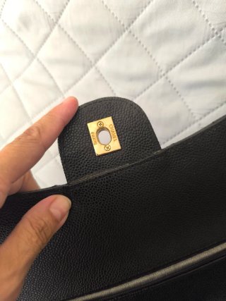 Bolso Chanel Negro Piel Matelassé Dorado