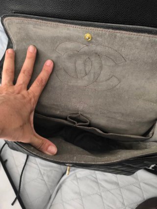 Bolso Chanel Negro Piel Matelassé Dorado