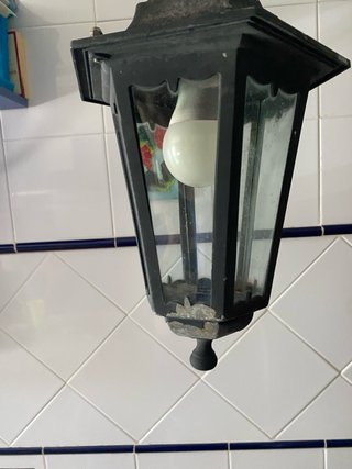 Farol colgante negro