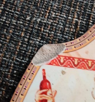 Tagliere in ceramica con disegno chef