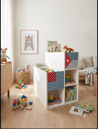 Estantería infantil para juguetes. Recoger 60x60x4
