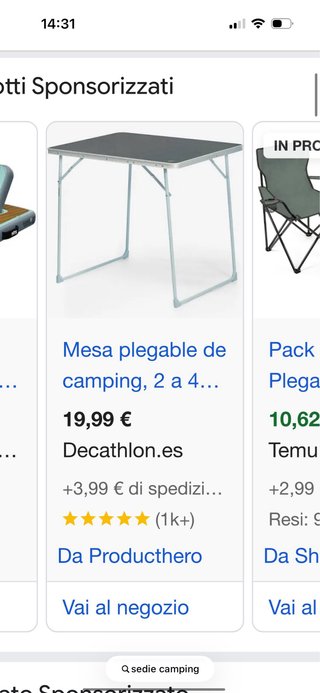 Kit Camping Tienda y Accesorios