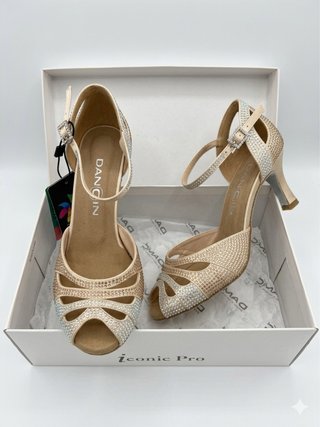 Zapatos de baile latino Dancin rosa/plata