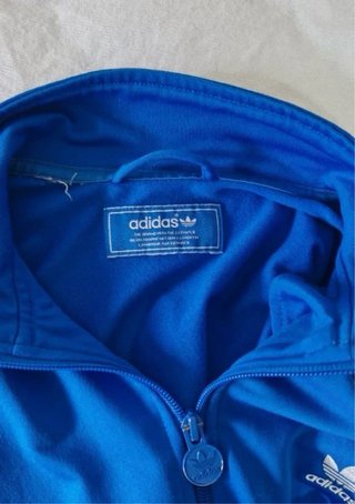 Sudadera Adidas Azul con Rayas Blancas