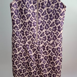 Vestido estampado animal print NAF NAF morado
