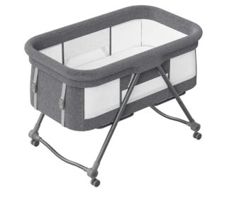 Minicuna para bebé gris