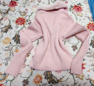 Chaqueta Zara Rosa Peluche Talla m