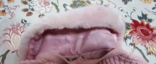 Chaqueta Zara Rosa Peluche Talla m