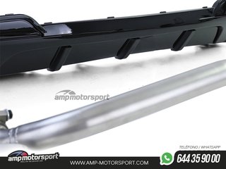 DIFUSOR TRASERO BRILLO BMW SERIE 5 F10/F11 + CONVERSIÓN A DOS SALIDAS V8