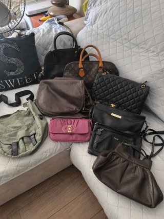 Lote Bolsos Piel Auténtica Varias Marcas