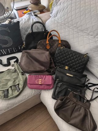Lote Bolsos Piel Auténtica Varias Marcas