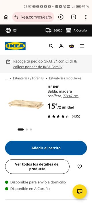 Estantería HEJNE Ikea Madera