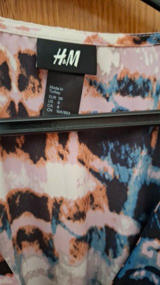 Vestido H&M estampado multicolor