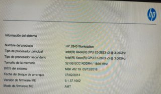 Workstation HP Z840 Servidor Negro