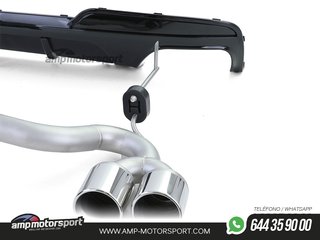 DIFUSOR TRASERO BRILLO BMW SERIE 5 F10/F11 + CONVERSIÓN A DOS SALIDAS