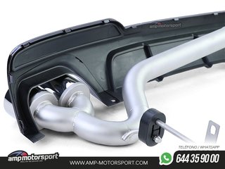 DIFUSOR TRASERO BRILLO BMW SERIE 5 F10/F11 + CONVERSIÓN A DOS SALIDAS