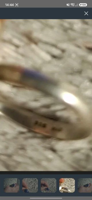 Anillo Plata 925(sellada) ajustable,piedra Lapizla