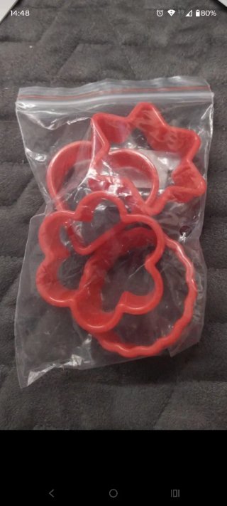 Formine per biscotti rosse in plastica