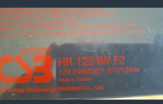 Batería CSB HR 1224W F2 12V y 6.5Ah