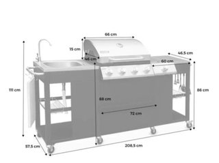 Barbacoa Cocina Exterior Gas