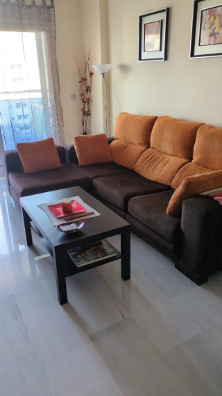 Sofá Chelon modular tela marrón y naranja