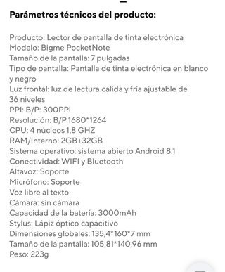 Bigme PocketNote 7 e-reader/e-ink tablet