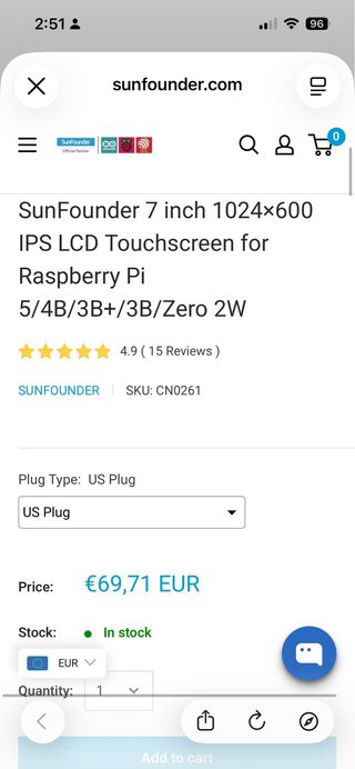 Pantalla Táctil SunFounder 7 DIY