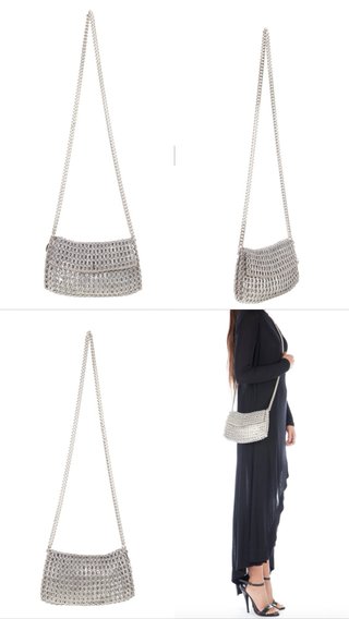 Borsa Vania Small Argento