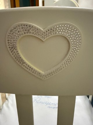 Culla erbesi in legno bianca con cuore