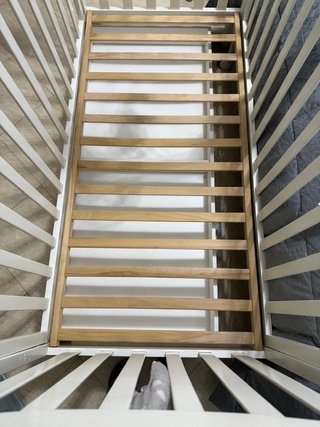 Culla erbesi in legno bianca con cuore