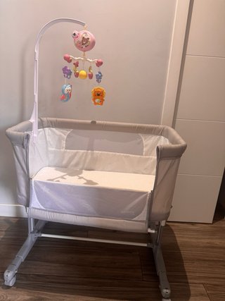 Minicuna Asalvo para bebé con fijación a cama