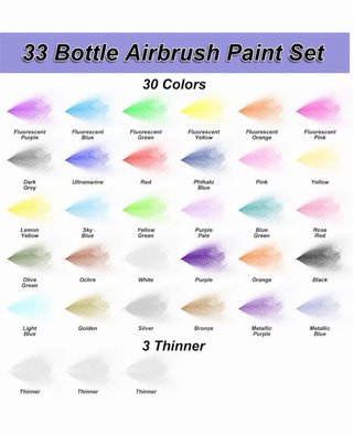 HOMY ARTY Pintura Aerógrafo 30 Colores