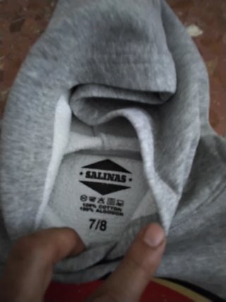 Sudadera gris niño 7 años