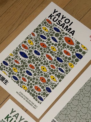 Set 3 Poster Yayoi Kusama Verdi A3