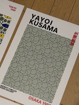 Set 3 Poster Yayoi Kusama Verdi A3