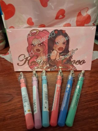 Paleta de sombras KEUIN&COCO + 6 lápices ojos