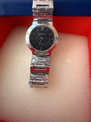 Reloj Bulgari Original Negro y Plateado