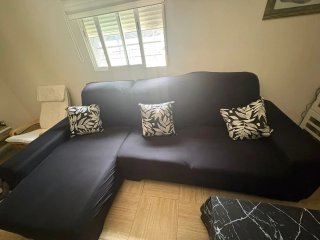 Si te lo llevas hoy Sofá Chaiselongue Tela Naranja