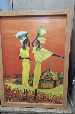 Cuadro Cyadro Mujeres Africanas Cestas