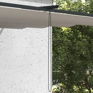 Pérgola Exterior Retráctil Beige y Negra