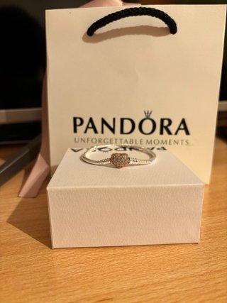 Bracciale Pandora Cuore Oro Rosa Pavé