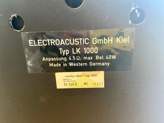 Altavoces Electroacustic GmbH Kiel 1975-82
