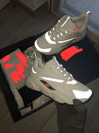 Scarpe B22 Sneakers Bianche Grigie