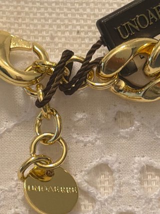 Collana girocollo oro, rosso e beige
