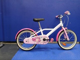 Bicicleta niños 16 pulgadas Btwin 500 Doctor Girl blanca