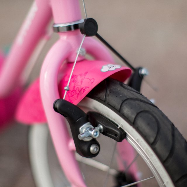 Bicicleta niños 14 pulgadas Btwin 500 unicornio rosa 3-4,5