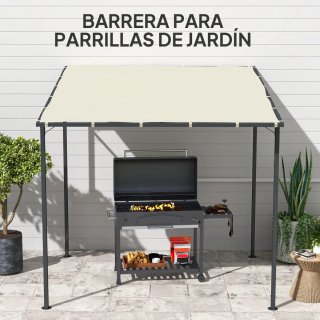 Pérgola de Pared 2.4x2.4m Techo Inclinado