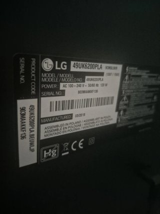 LG TV Negra
