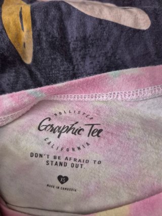 Camiseta Hollister Tie-Dye Manga Larga Talla XS