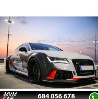 Paragolpes delantero + Añadido Carbono para Audi A